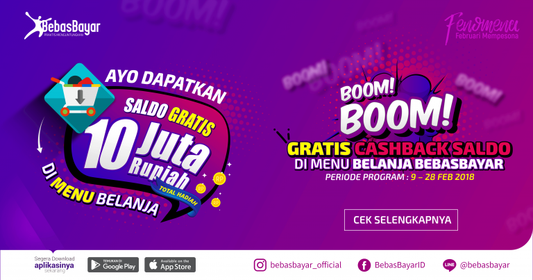 BOOM!!! CASHBACK SALDO di Menu Belanja! BOOM!!! CASHBACK SALDO di Menu Belanja!