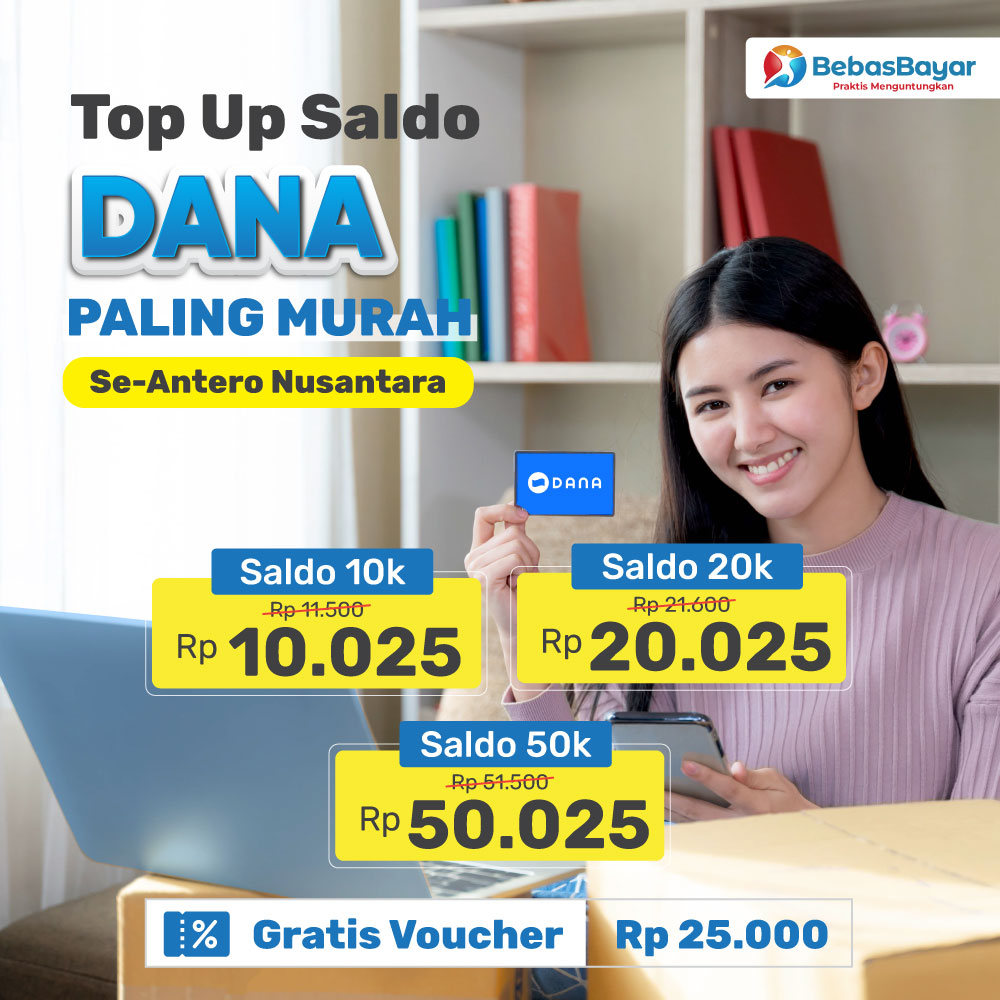 cara top up saldo dana di bebasbayar dapat promo voucher