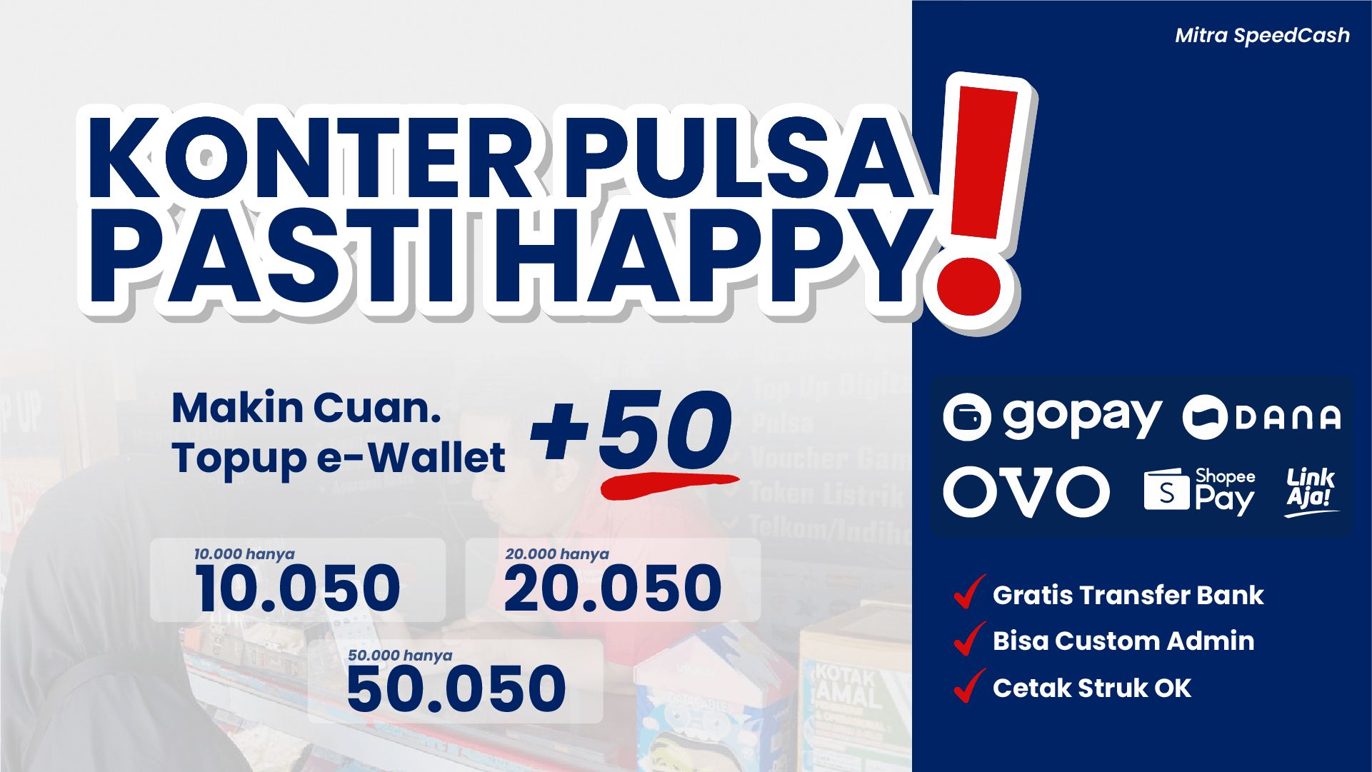 agen top up ewallet konter pulsa pasti happy